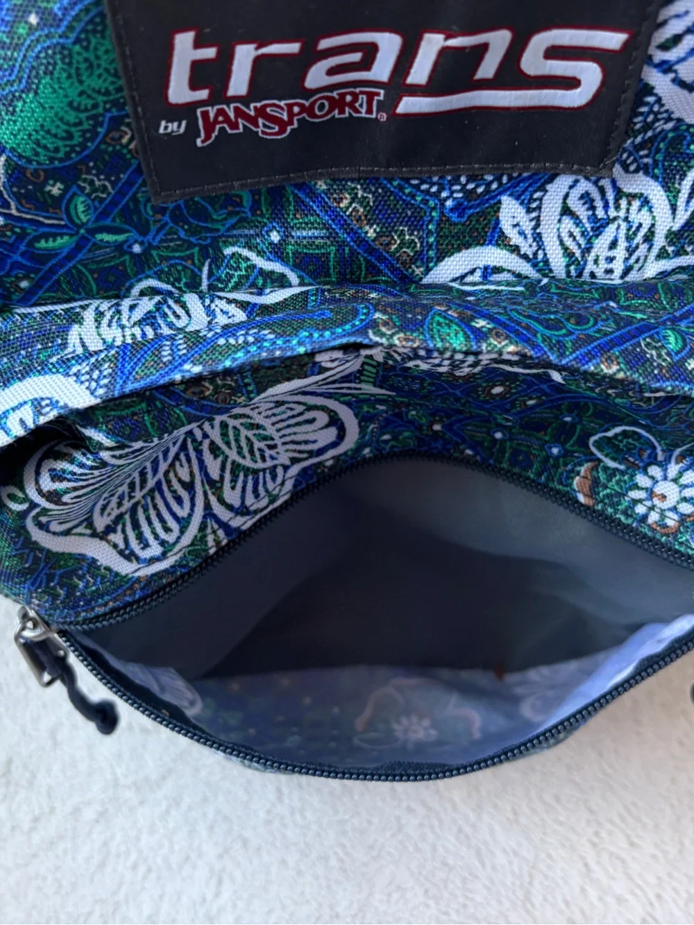 Trans by Jansport Blue & Green Floral Backpack
